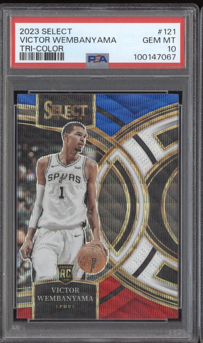 Victor Wembanyama 2023-24 Panini Select Tri-Color RC PSA 10