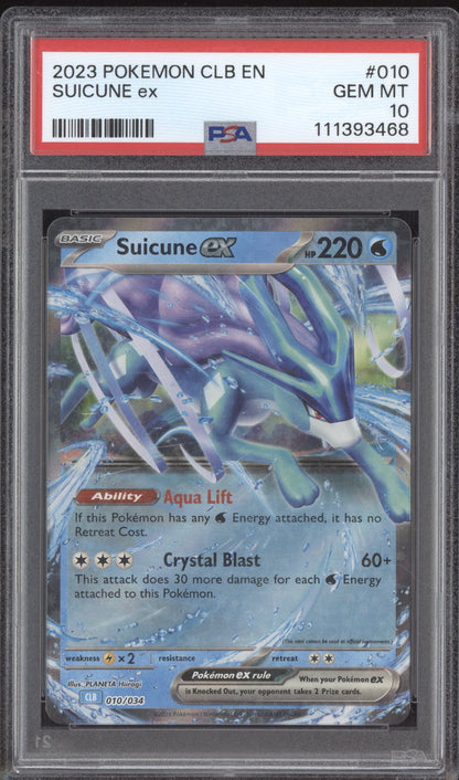 Suicune Ex 2023 Pokemon Classic Collection 010/034 PSA 10