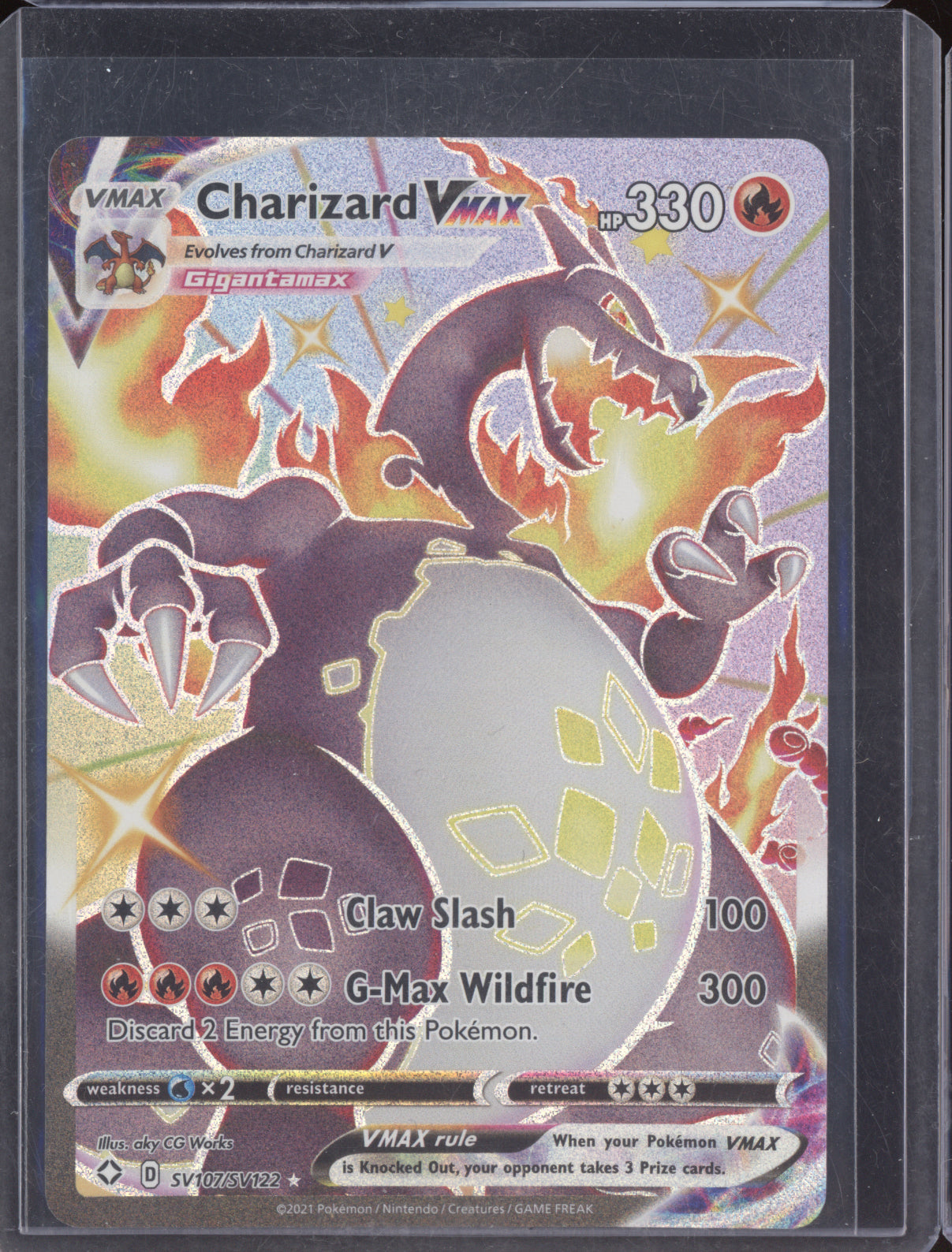 Charizard VMax 2021 Pokemon Shining Fates Shiny Full Art SV107