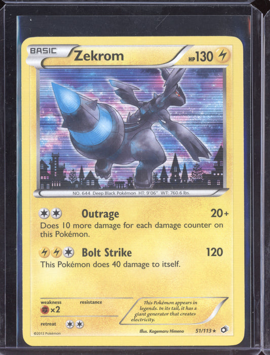Zekrom 2013 Pokemon Legendary Treasures Rare Holo 051/113