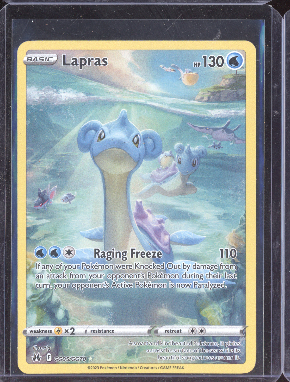 Lapras Pokemon Crown Zenith CRZ 2023 Trainer Gallery Holo Rare GG05/GG70