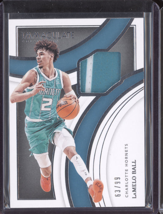 LaMelo Ball 2021 Panini Immaculate Patch 63/99