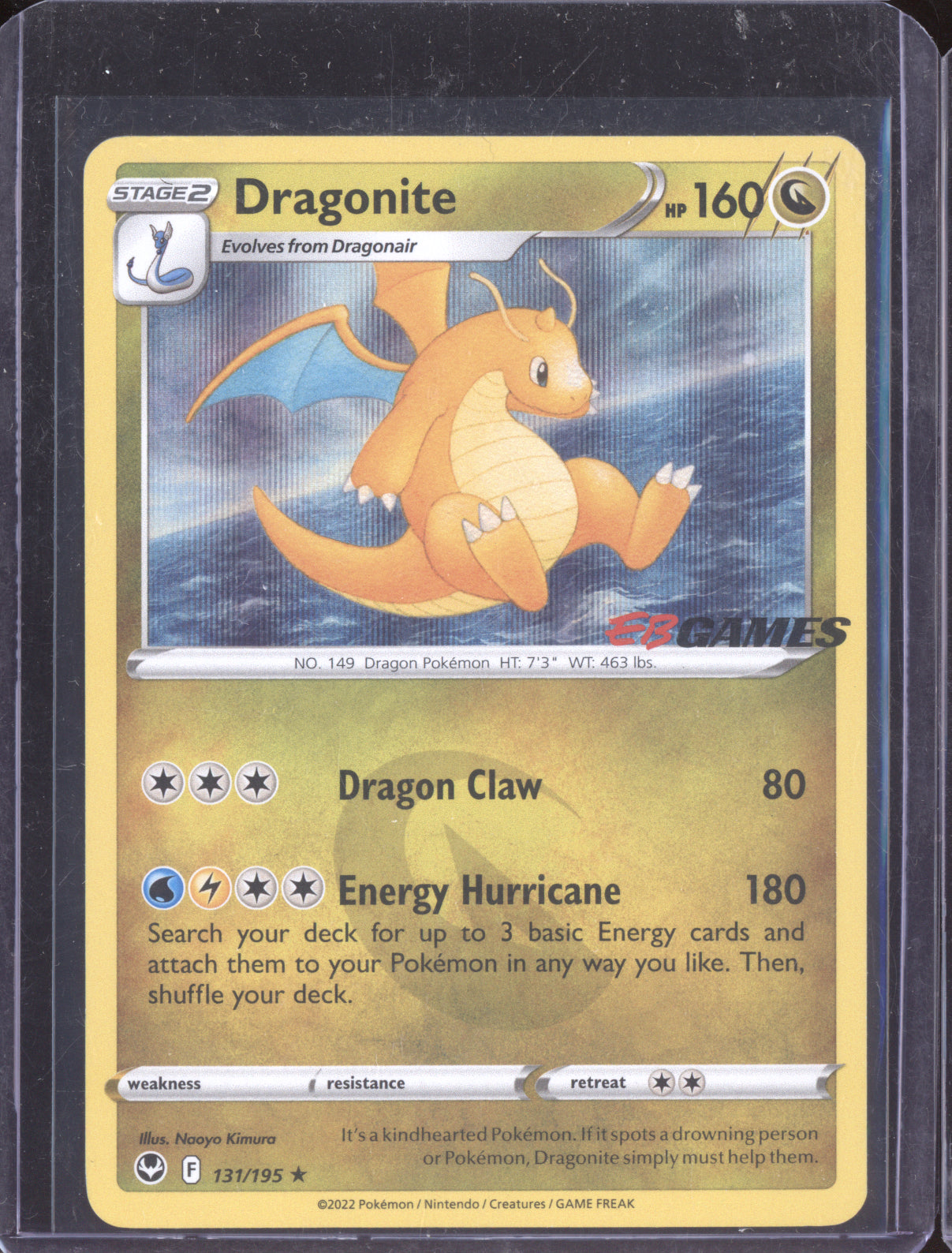 Dragonite 2022 Pokemon Silver Tempest EB Games Stamped Holo 131/195