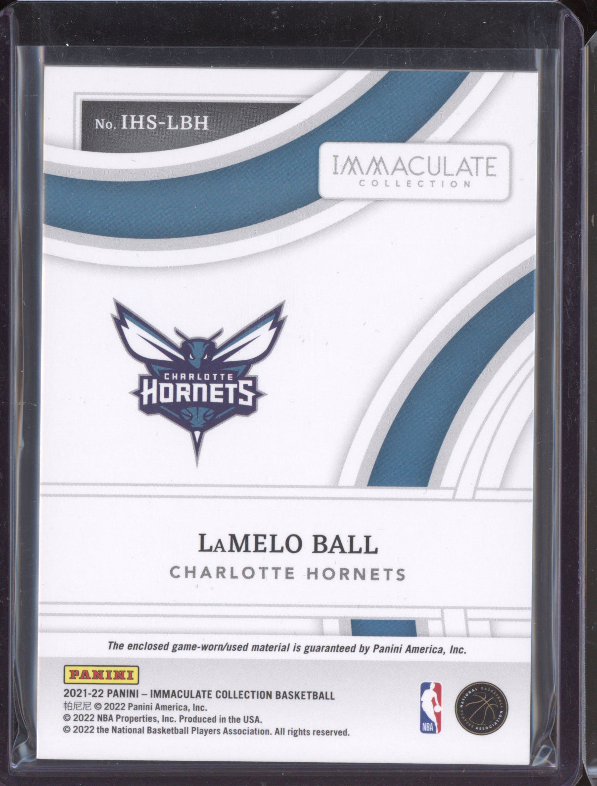 LaMelo Ball 2021 Panini Immaculate Patch 63/99