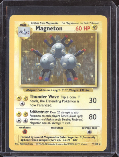 Magneton 1999 Pokemon Base Set Rare Holo 009/102