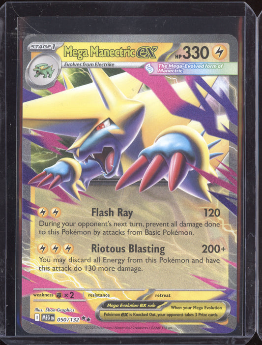 Mega Manectric ex 2025 Pokemon Mega Evolution Double Rare 050/132