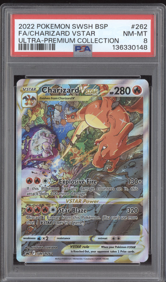 Charizard Vstar 2022 Pokemon Black Star Ultra Premium Collection SWSH262 PSA 8