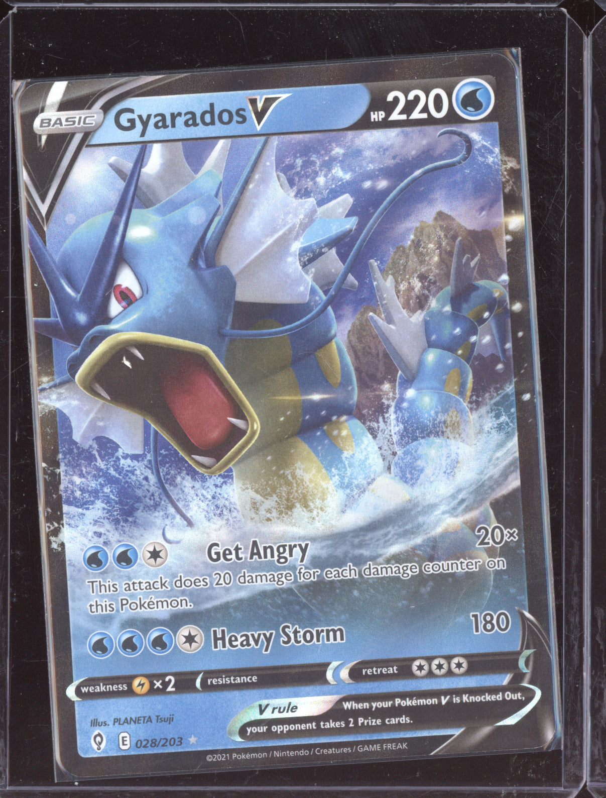 Gyarados V 2021 Pokemon Evolving Skies Holo Rare V 028/203