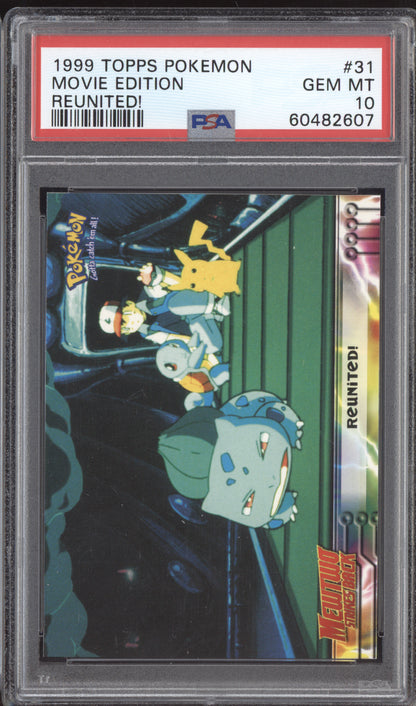 Movie Edition 1999 Pokemon Topps Reunited! #31 PSA 10