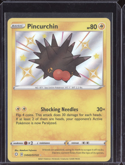 Pincurchin 2021 Pokemon Shining Fates Shiny Rare SV043/SV122