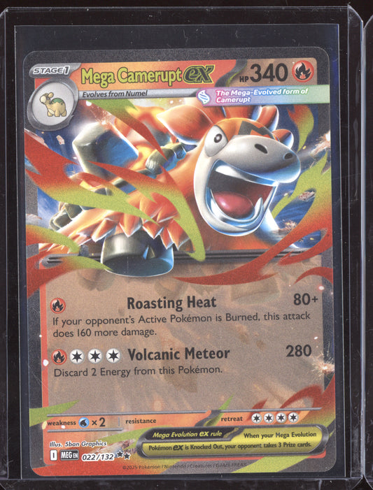 Mega Camerupt ex 2025 Pokemon Mega Evolution Double Rare 022/132