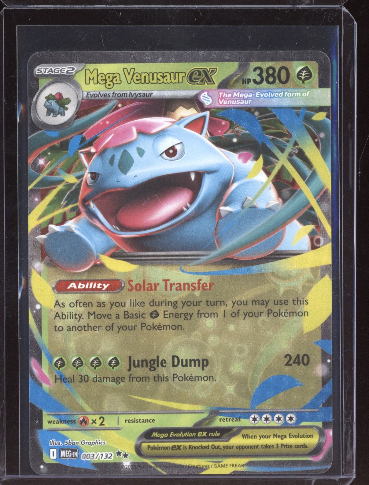Mega Venusaur ex 2025 Pokemon Mega Evolution Double Rare 003/132