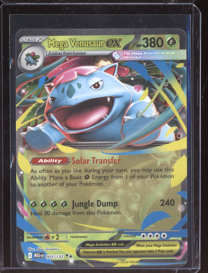 Mega Venusaur ex 2025 Pokemon Mega Evolution Double Rare 003/132