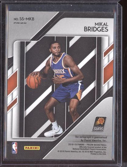 Mikal Bridges 2018 Panini Prizm Sensational Signatures Choice RC