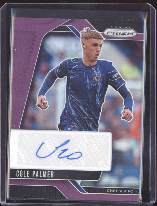 Cole Palmer 2024-25 Panini Prizm Signatures Purple 14/25