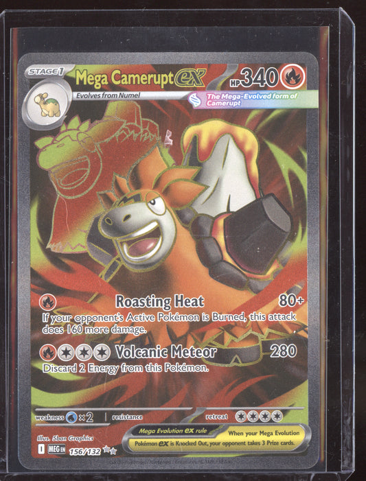 Mega Camerupt ex 2025 Pokemon Mega Evolution Ultra Rare 156/132