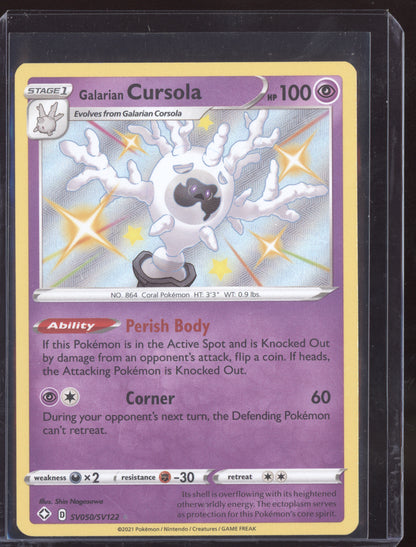 Galarian Cursola 2021 Pokemon Shining Fates Shiny Rare SV050/SV122
