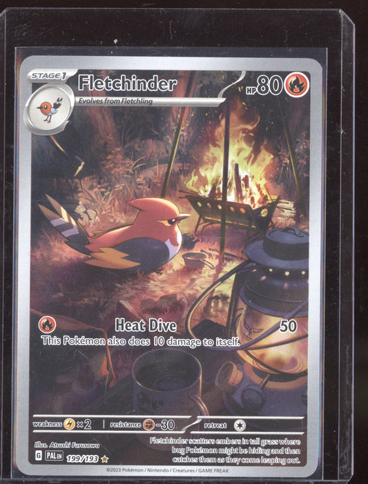Fletchinder 2023 Pokemon Paldea Evolved Illustration Rare 199/193