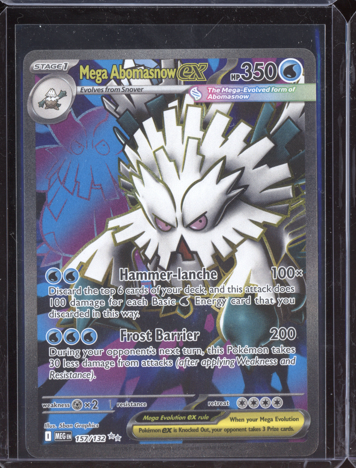 Mega Abomasnow ex 2025 Pokemon Mega Evolution Ultra Rare 157/132