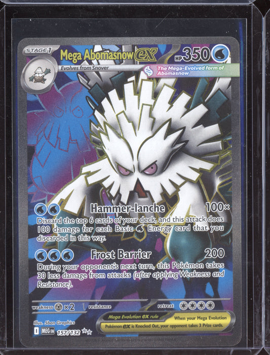 Mega Abomasnow ex 2025 Pokemon Mega Evolution Ultra Rare 157/132