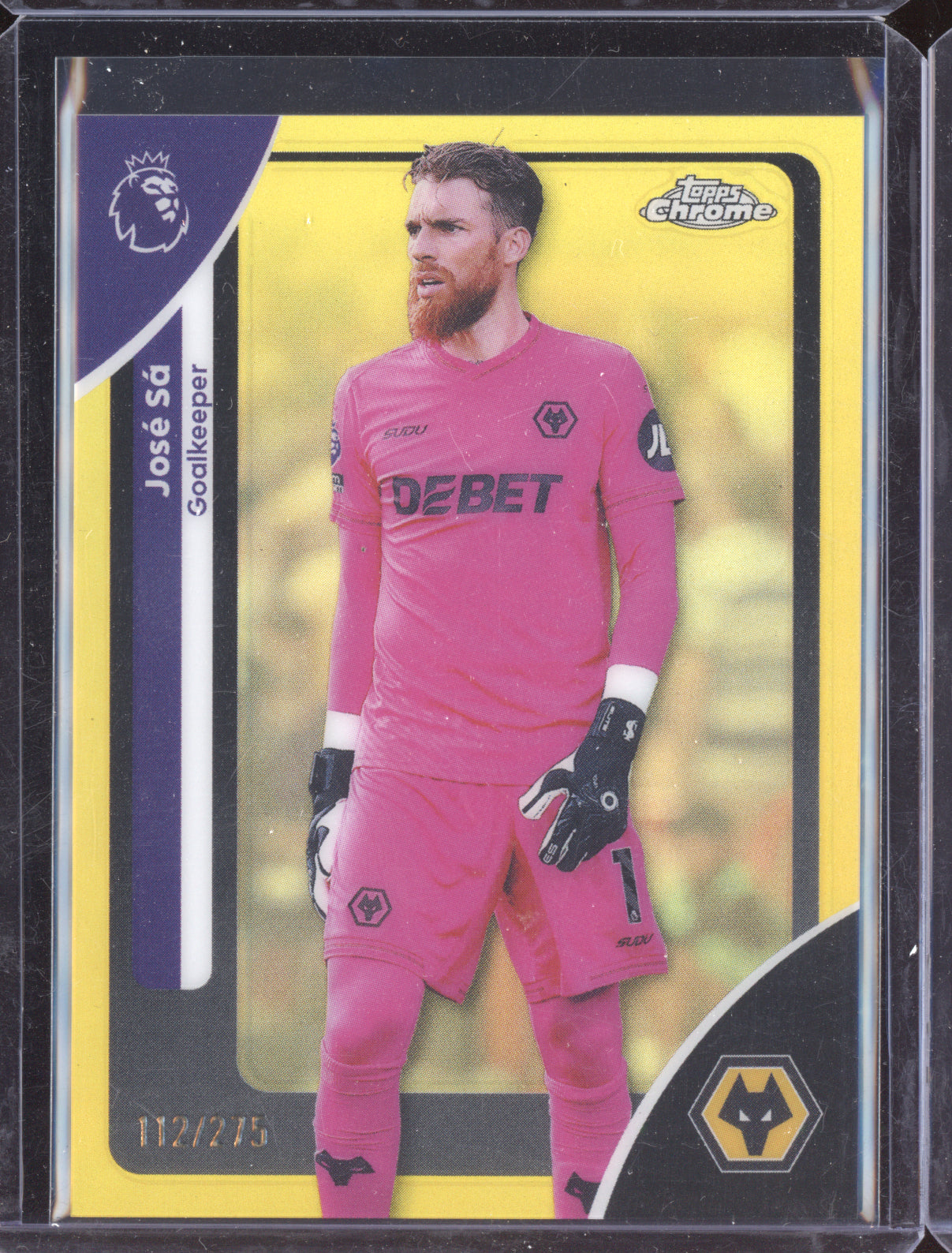 Jose Sa 2025-26 Topps Chrome Premier League Yellow 112/275