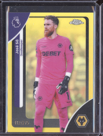 Jose Sa 2025-26 Topps Chrome Premier League Yellow 112/275