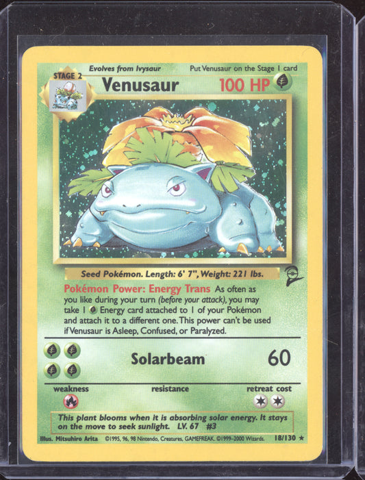 Venusaur Pokemon Base Set 2 B2 2000 Rare Holo 18/130