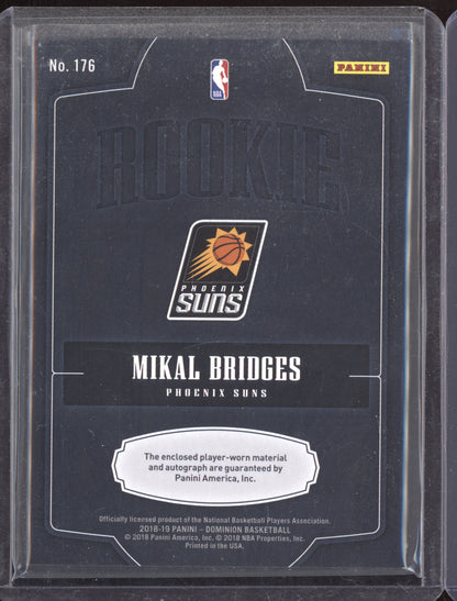 Mikal Bridges 2018 Panini Dominion Patch Auto RC 050/199
