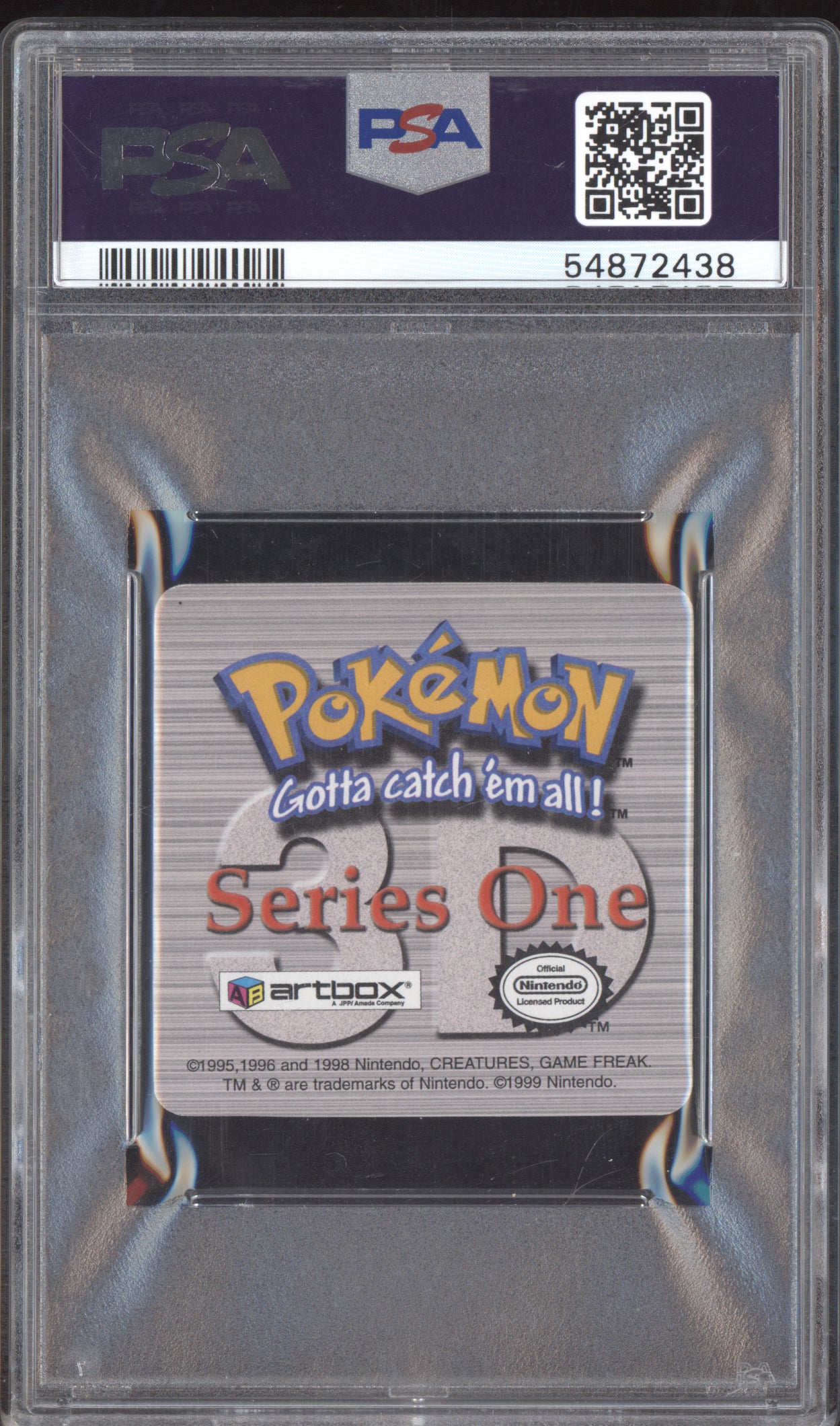 Pikachu & Ash 1999 Pokemon Action Flipz Series one 3-D Chase S-6 PSA 9