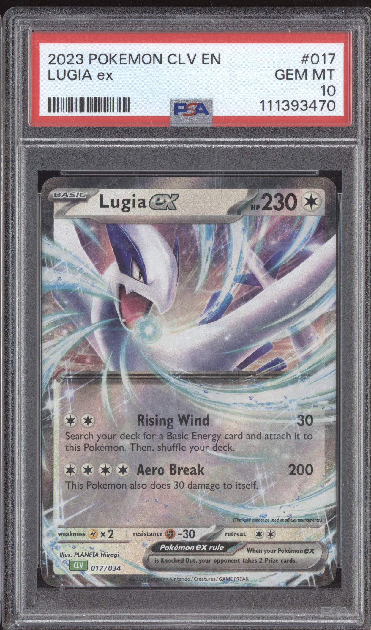 Lugia EX 2023 Pokemon Classic Collection 017/034 PSA 10