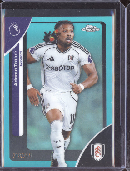 Adama Traore 2025-26 Topps Chrome Premier League Teal 218/299