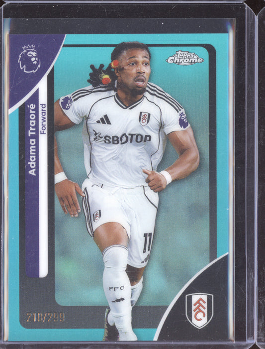 Adama Traore 2025-26 Topps Chrome Premier League Teal 218/299