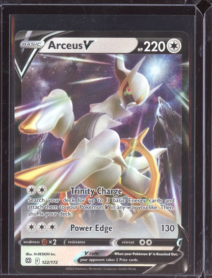 Arceus V 2022 Pokemon Brilliant Stars Holo Rare V 122/172