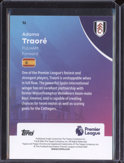Adama Traore 2025-26 Topps Chrome Premier League Teal 218/299