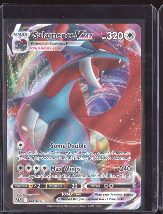 Salamence VMAX 2020 Pokemon Darkness Ablaze Holo Rare VMAX 144/189