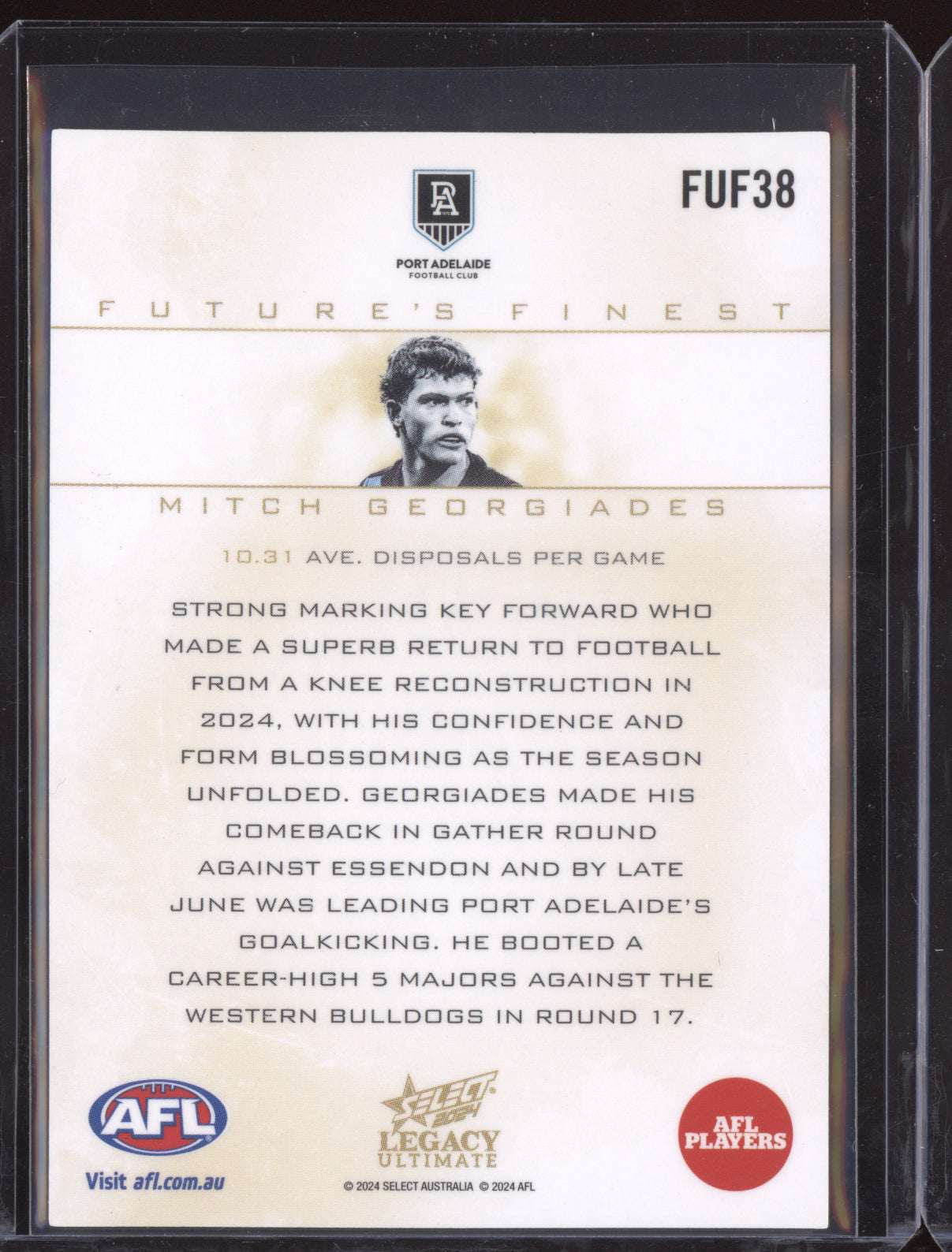 Mitch Georgiades 2024 Select Legacy Ultimate Future's Finest 58/80