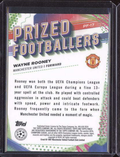Wayne Rooney 2023-24 Topps Finest UEFA Prized Footballers Gold 34/50