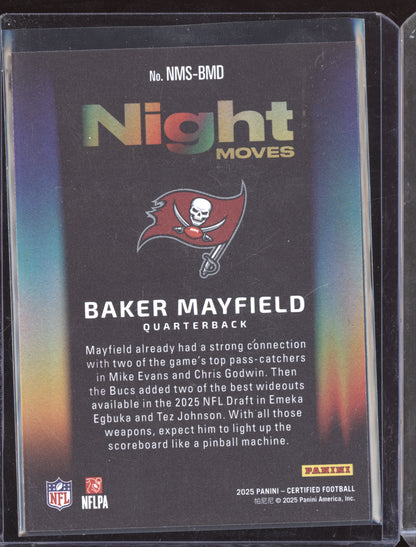 Baker Mayfield 2025 Panini Certified Night Moves