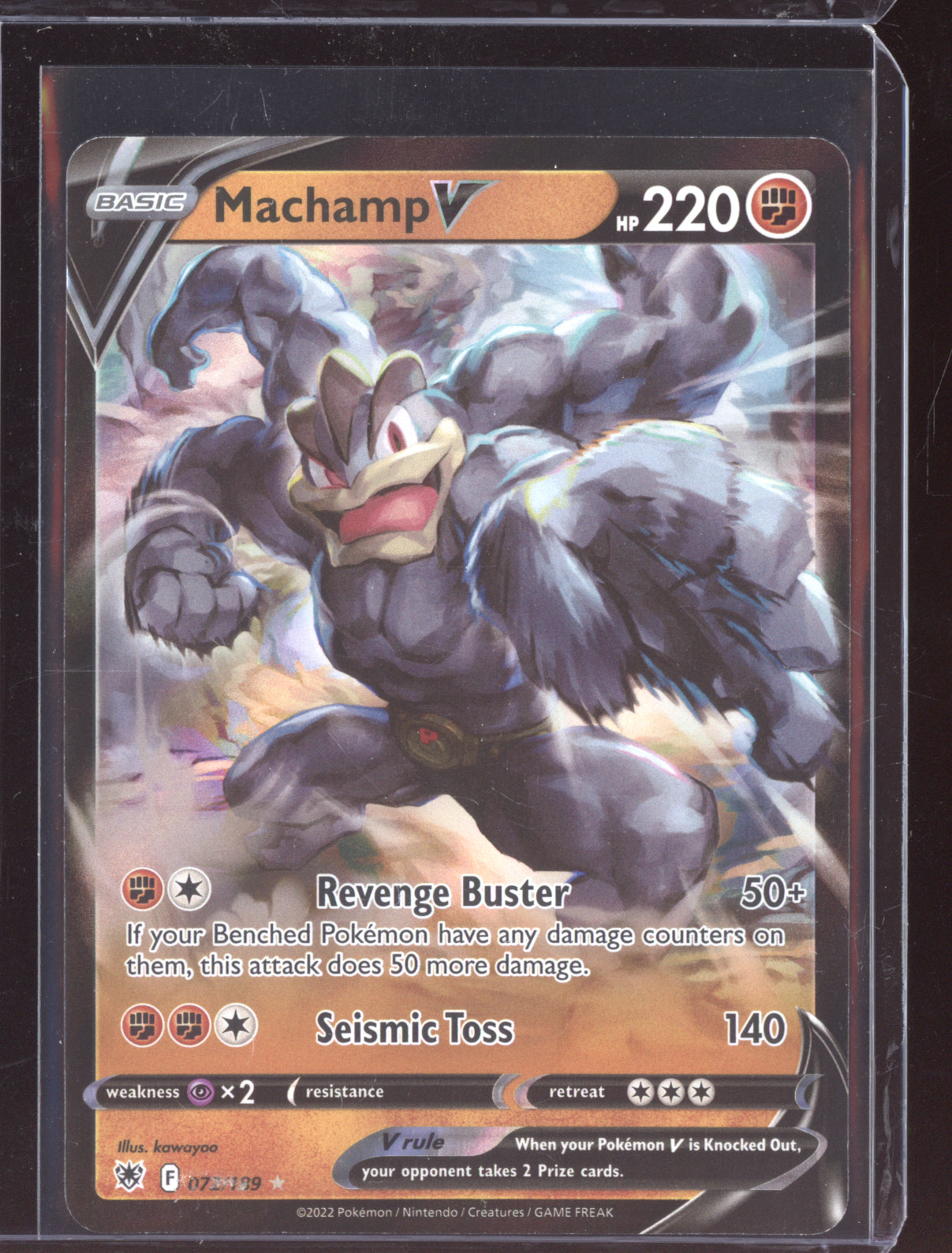 Machamp V 2022 Pokemon Astral Radiance Holo Rare V 072/189