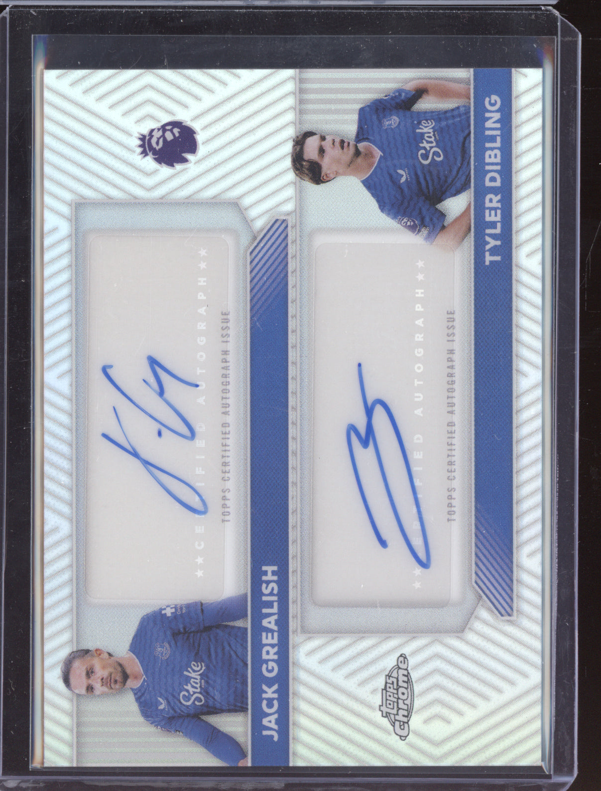 Grealish Dibling 2025-26 Topps Chrome Premier League Chrome Dual Autograph
