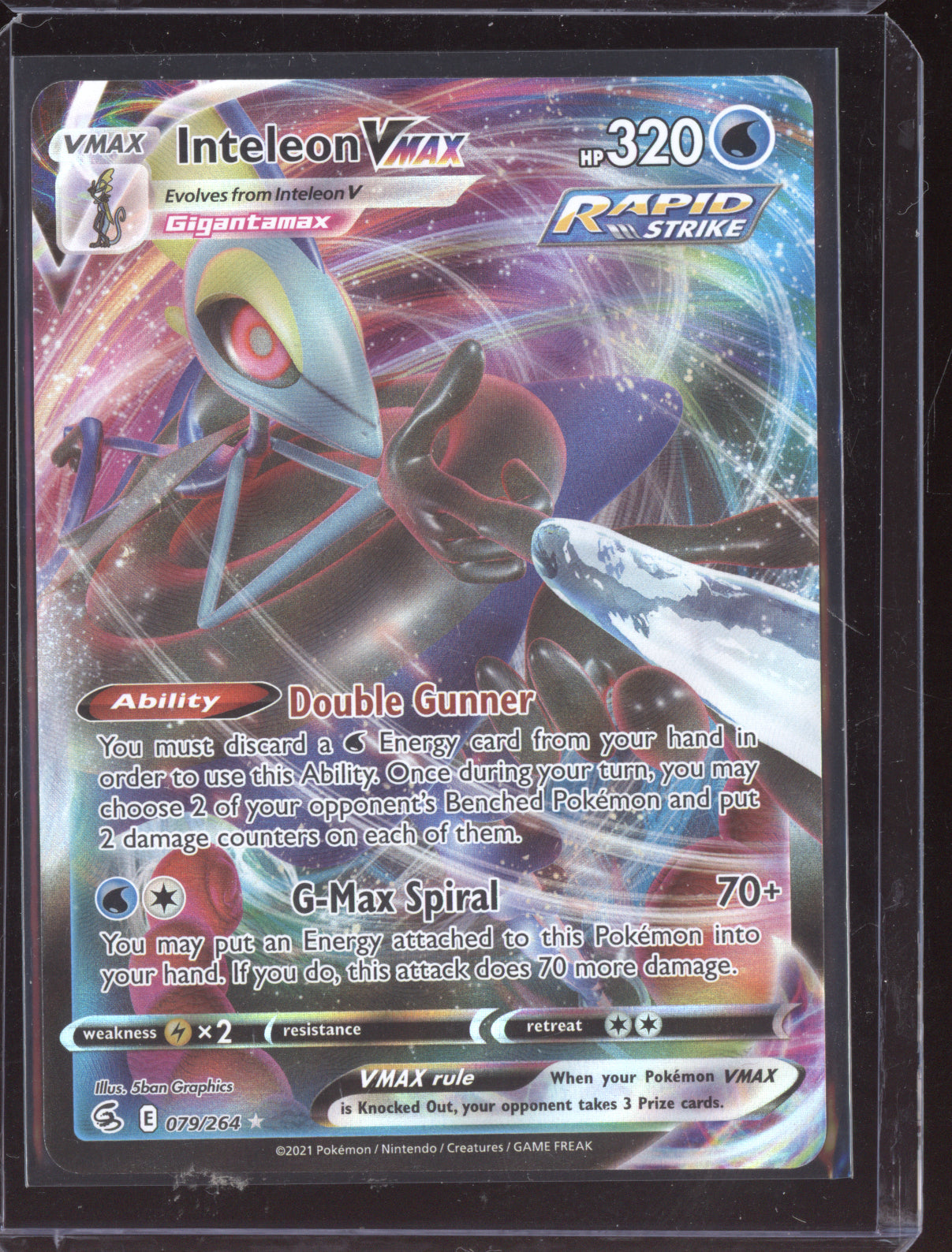 Inteleon VMAX 2021 Pokemon Fusion Strike Holo Rare VMAX 079/264