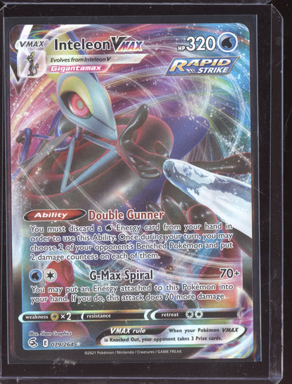 Inteleon VMAX 2021 Pokemon Fusion Strike Holo Rare VMAX 079/264