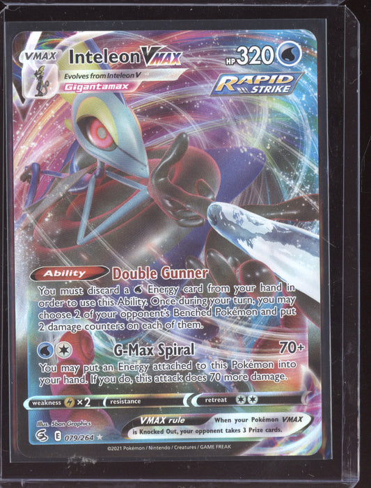 Inteleon VMAX 2021 Pokemon Fusion Strike Holo Rare VMAX 079/264