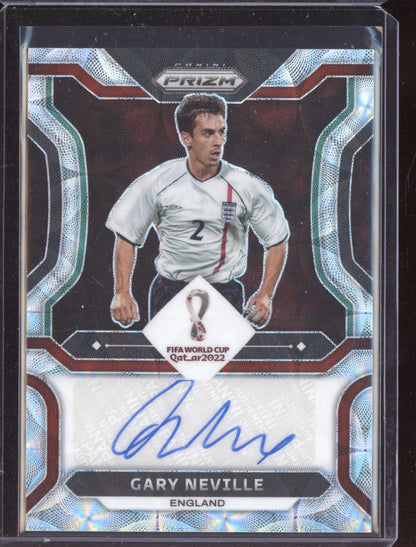 Gary Neville 2022 Panini Prizm World Cup Choice Signature Auto