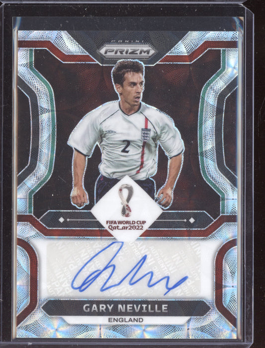 Gary Neville 2022 Panini Prizm World Cup Choice Signature Auto