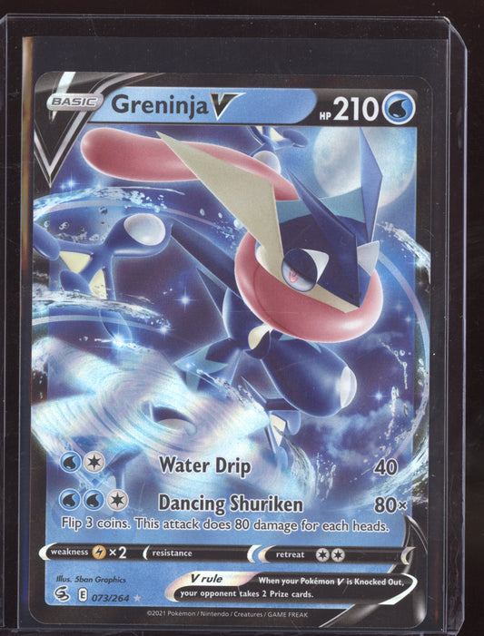 Greninja V 2021 Pokemon Fusion Strike Holo Rare V 073/264