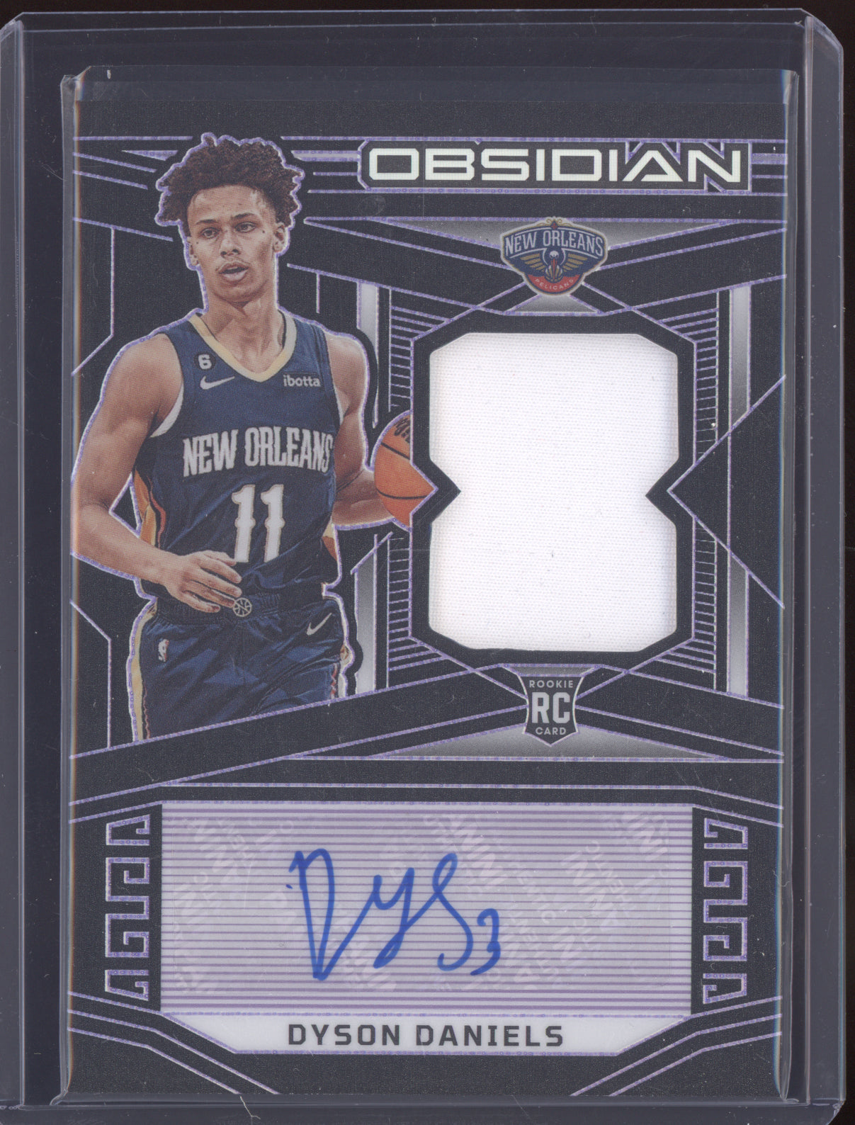Dyson Daniels 2022 Panini Obsidian Purple Patch Auto RC 30/75