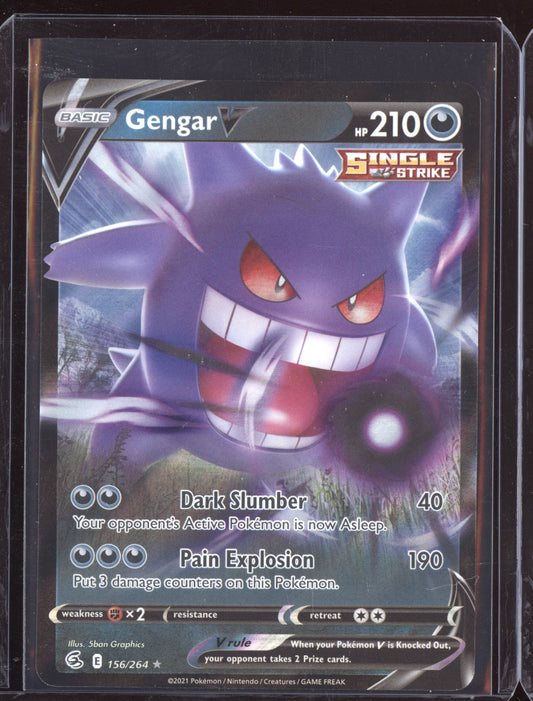 Gengar V 2021 Pokemon Fusion Strike Holo Rare V 156/264