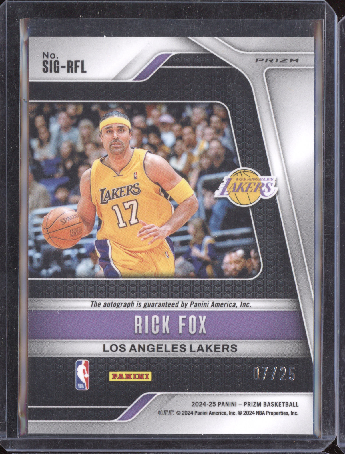Rick Fox 2024-25 Panini Prizm Signatures Blue Shimmer Auto 7/25