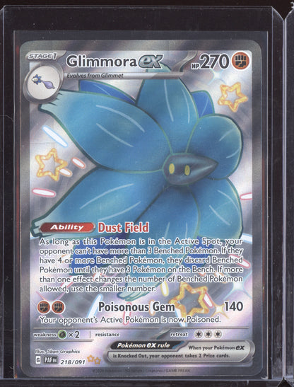 Glimmora ex 2024 Pokemon Paldean Fates Shiny Ultra Rare 218/091